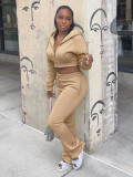 Women Hoodies and Bell Bottom Pants Two-Piece Set