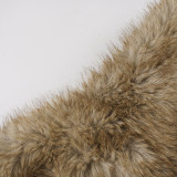 Women sexy fur solid shorts