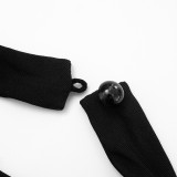 Women Fall Halter Neck Irregular Cutout Backless Solid Jumpsuit