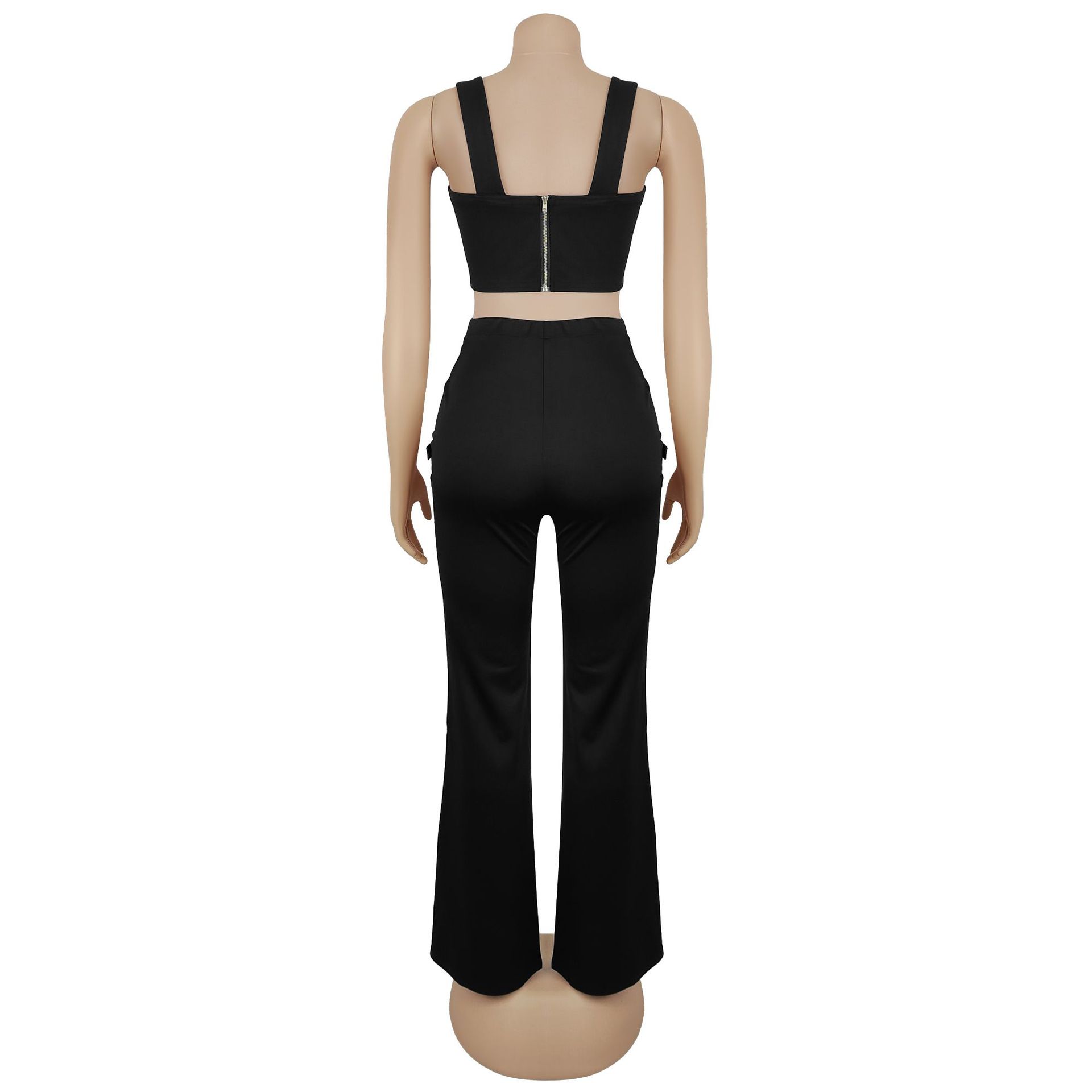 Women Sexy Casual Top and Two-Piece Pants Set
