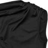 Women Casual Sleeveless Crop Top and Two-Piece Pants Set