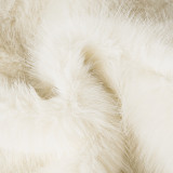 Women fall/winter faux furry metal Pu-Leather buttoned turndown collar top