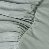 Women sexy V-neck long-sleeved bodycon dress