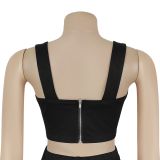 Women Sexy Casual Top and Two-Piece Pants Set