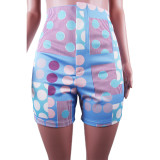 Women's Shorts Sexy Chic Fashion Casual Turndown Collar Print Blazer Set