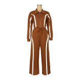 Women Fall/Winter Casual Top and Sweatpants Two-Piece Set