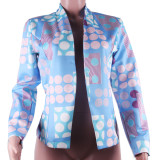 Women's Shorts Sexy Chic Fashion Casual Turndown Collar Print Blazer Set