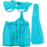 Autumn Sexy See-Through Irregular Low Back Lace-Up Bodycon Short Dress Women's Clothing