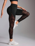 Women Patchwork Pocket Fitness Yoga Pants