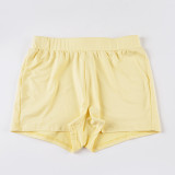 Women Solid Casual American-Style Sweatpants and Shorts Three-Piece Set