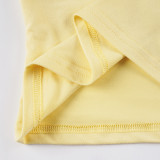 Women Solid Casual American-Style Sweatpants and Shorts Three-Piece Set