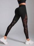 Women Patchwork Pocket Fitness Yoga Pants