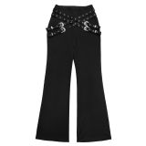 Women Sexy Casual Top and Two-Piece Pants Set