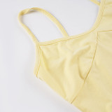 Women Solid Casual American-Style Sweatpants and Shorts Three-Piece Set