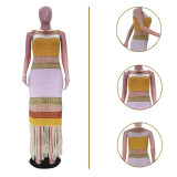 Women Casual Tassel Knitted Beach Dress