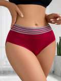Women Striped Patchwork Seamless Briefs