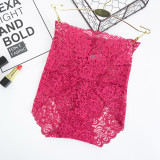 Plus Size Women Knitting Seamless Cutout Briefs
