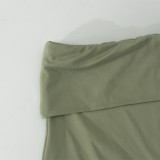 Women Slash Shoulder Knot Slit Maxi Dress