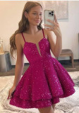Women Sequined Strapless Sexy Prom Dress