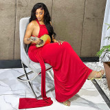 Women Asymmetrical Pleated One-Shoulder Strapless Solid Bodycon Dress