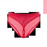 Women mesh crossover see-through sexy panties