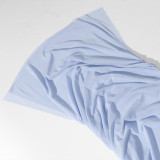 Women Strapless V-Neck Sleeveless Backless See-Through Mesh Slit Maxi Dress