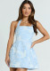 Women Strapless Floral Dress