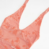 Women V-Neck Halter Neck Lace-Up Sexy Mini Dress