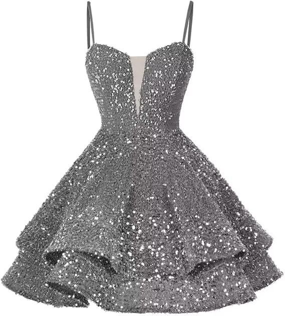 Women Sequined Strapless Sexy Prom Dress