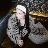 Women Autumn Elegant Turndown Collar Furry Coat