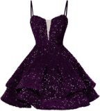 Women Sequined Strapless Sexy Prom Dress