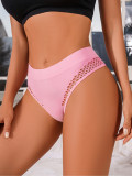 Women seamless sexy summer fishnet hollow briefs