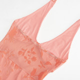 Women V-Neck Halter Neck Lace-Up Sexy Mini Dress