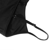 Women Sexy Strapless Lace Patchwork Hollow Irregular Mini Dress