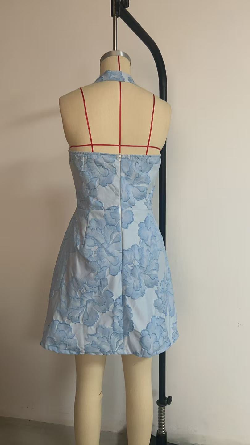 Women Strapless Floral Dress