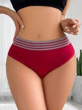 Women Striped Patchwork Seamless Briefs