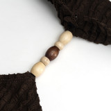 Women Strapless Sleeveless Backless Lace-Up Sexy Mini Dress