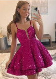 Women Sequined Strapless Sexy Prom Dress