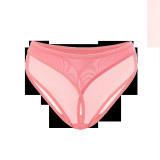 Women mesh crossover see-through sexy panties