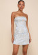 Women Strapless Floral Dress