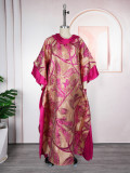 African Women's Plus Size Print Dress Jacquard Robe Headscarf
