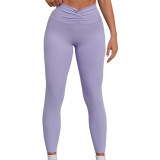 Women contrasting backless sports vest and yoga culottes