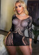 Women long-sleeved sexy ripped backless dress Mesh bodysuit and sexy lingerie