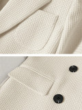 Plus Size Women's Fashion Solid Color Elegant Button Career Professional Blazer