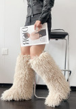 Knee-Length Snow Boots Women Trendy Fur Boots