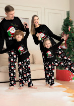 Christmas Santa Backpack Lights Print Black Pajama Set Christmas Santa Backpack Lights Print Black Pajama Set