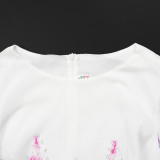 Muslim Print Chiffon Plus Size Women's Long Dress