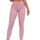 Women contrasting backless sports vest and yoga culottes