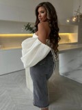 High Waist Slim Bodycon Pencil Denim