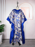 African Women's Plus Size Print Dress Jacquard Robe Headscarf